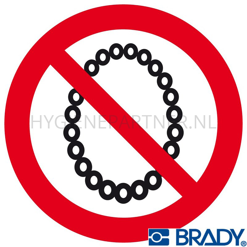 SB051048 Sticker verboden halskettingen te dragen PIC 648